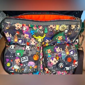 LeSportsac Tokidoki limited edition crossbody bag 2 snap pockets Concerto Punk